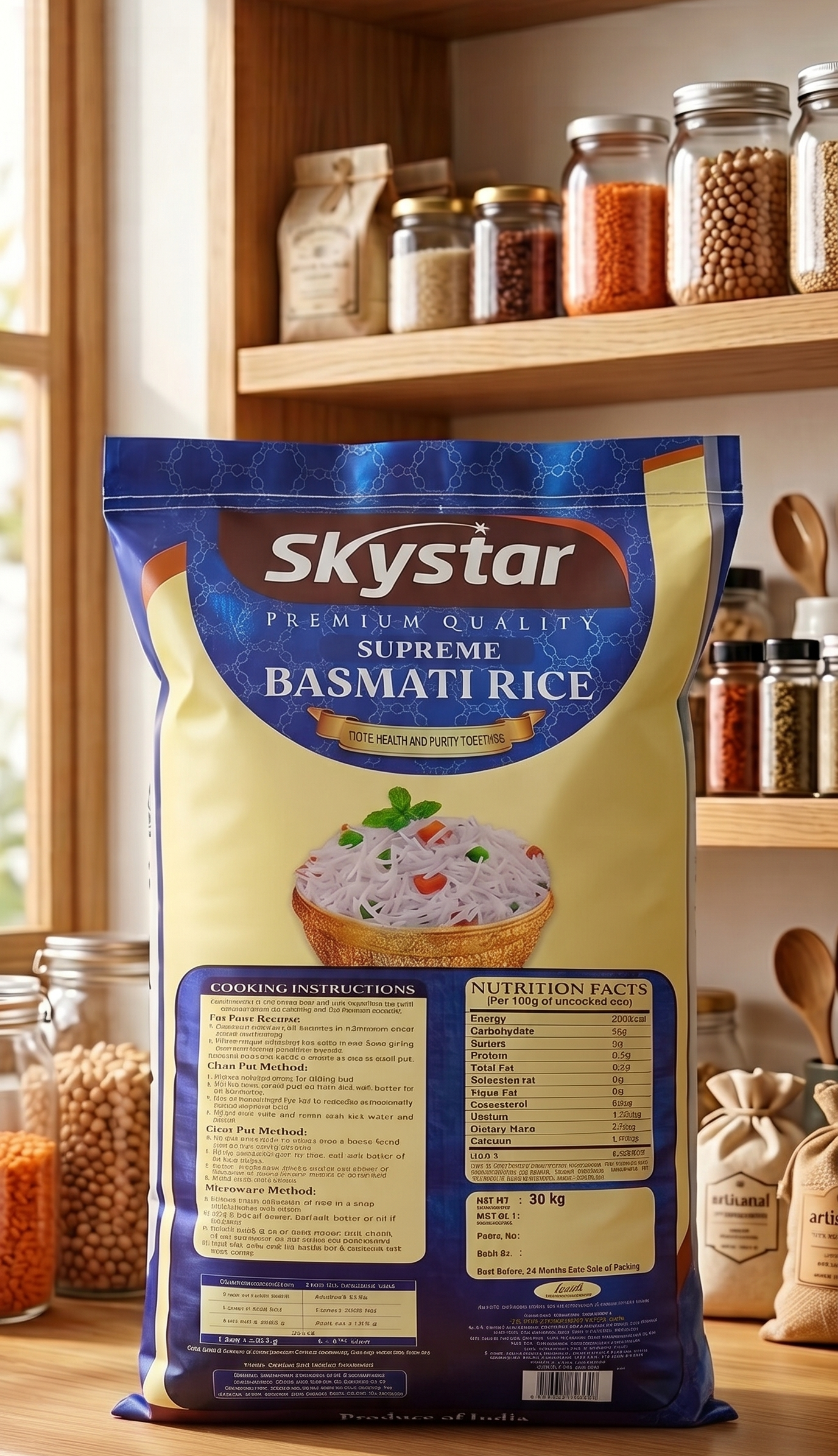 Skystar Supreme Basmati Rice - 30 kg - Image 2