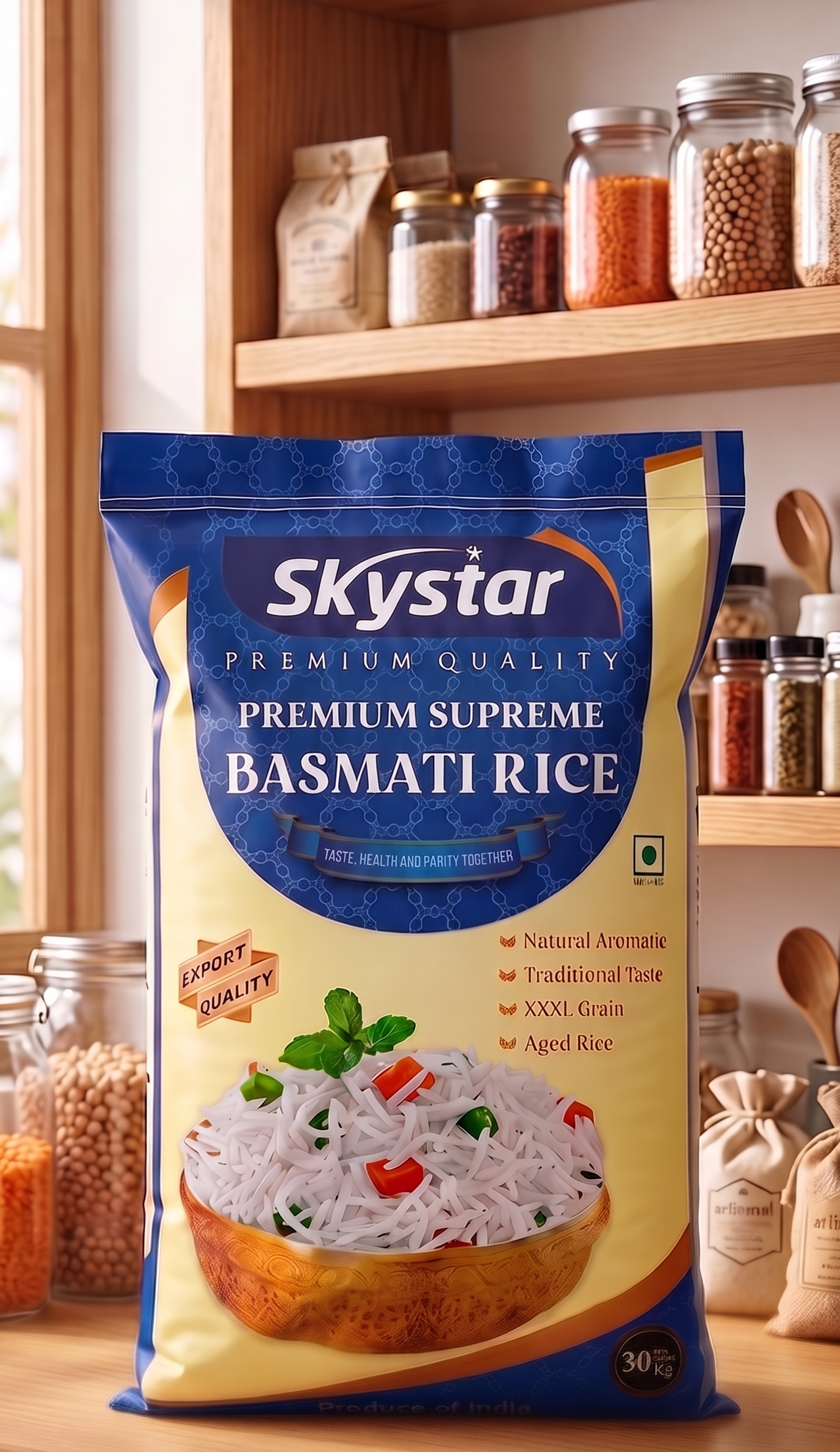 Skystar Supreme Basmati Rice - 30 kg